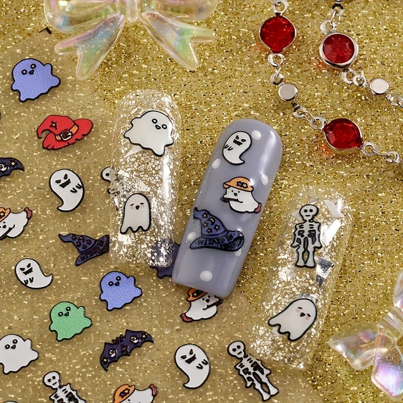 Halloween 5D Embossed Ghost Nail Stickers