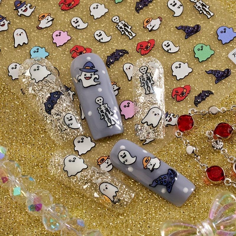 Halloween 5D Embossed Ghost Nail Stickers