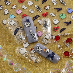 Halloween 5D Embossed Ghost Nail Stickers