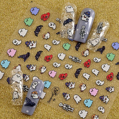 Halloween 5D Embossed Ghost Nail Stickers