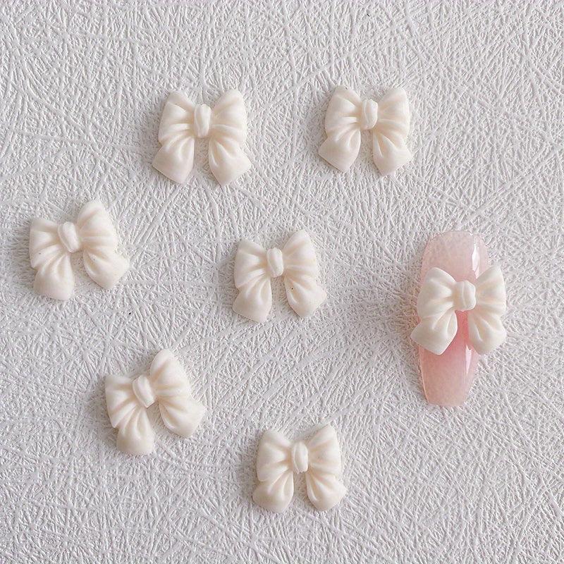 Colorful Resin 3D Bow Nail Art Decorations - 20 Pcs