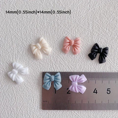 Colorful Resin 3D Bow Nail Art Decorations - 20 Pcs