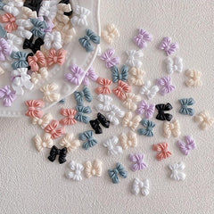 Colorful Resin 3D Bow Nail Art Decorations - 20 Pcs