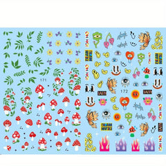 Cartoon Nail Stickers Ant Bee Eye Designs Manicure Decals