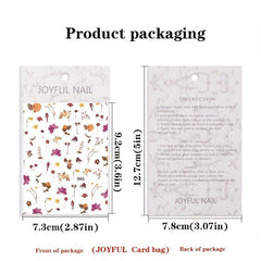 Colorful Rose Nail Art Stickers Water Transfer Nail Decals