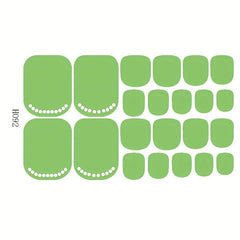 Colorful Toenail Polish Stickers 8 Sheets Pack