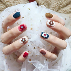 Flower Nail Polish Stickers Self Adhesive Decal Strips with Nail File