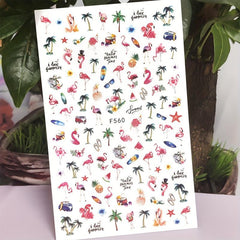 Summer Nail Art Sticker Beach Nail Stickers Nail Decals