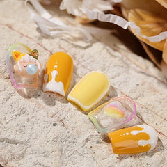 Happy Girl Nail Charms Resin 3D Decorations for DIY Nail Art