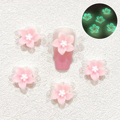 10 Pcs 3D Flower Nail Charms for Women's Nail Art