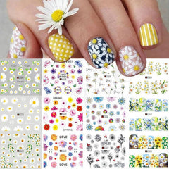 6pcs Sunflower Nail Water Transfer Stickers & Tools Set