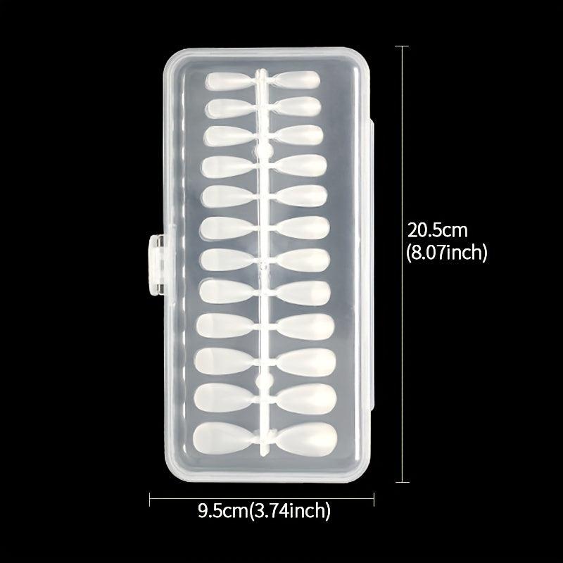 Ballet Frosted False Nail Tips Full Cover Clear Nails Box