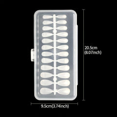 Ballet Frosted False Nail Tips Full Cover Clear Nails Box