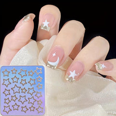 24pcs Nail Vinyl Stencils Nail Decoration Stickers Set Nail Stickers Tips