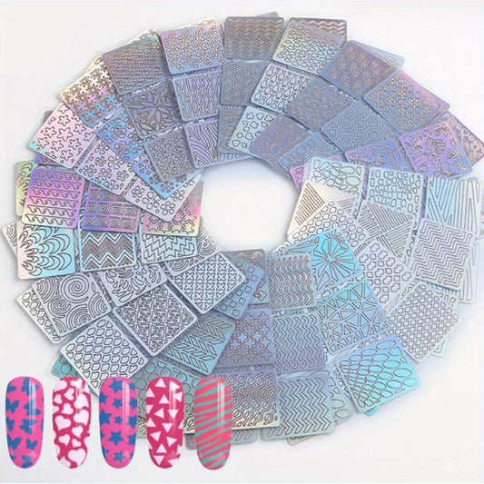 24pcs Nail Vinyl Stencils Nail Decoration Stickers Set Nail Stickers Tips