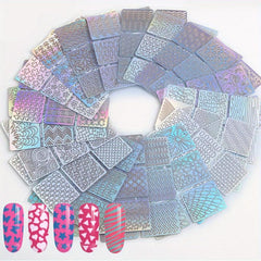 24pcs Nail Vinyl Stencils Nail Decoration Stickers Set Nail Stickers Tips