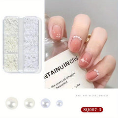 3D Nail Art Kit Gem Decoration Accessories Pearl Flower Butterfly Caviar Crystal