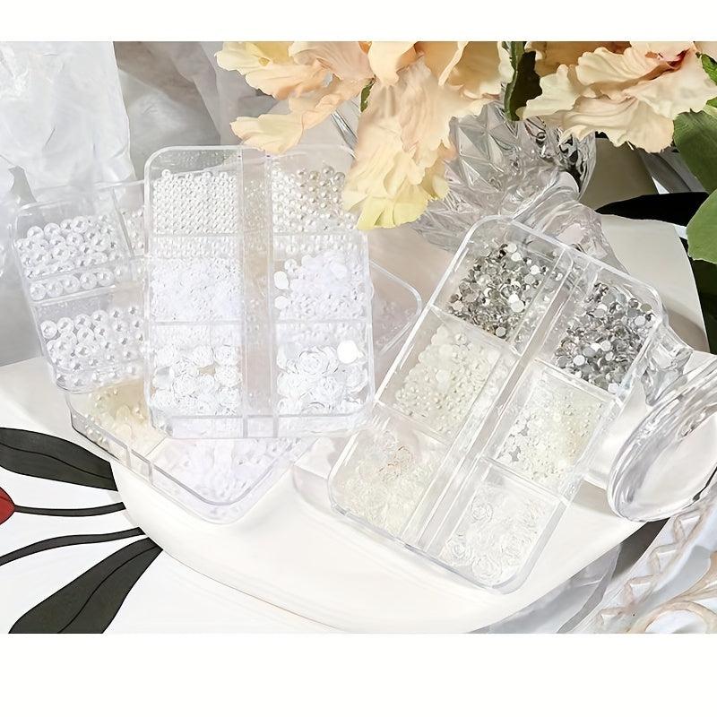 3D Nail Art Kit Gem Decoration Accessories Pearl Flower Butterfly Caviar Crystal