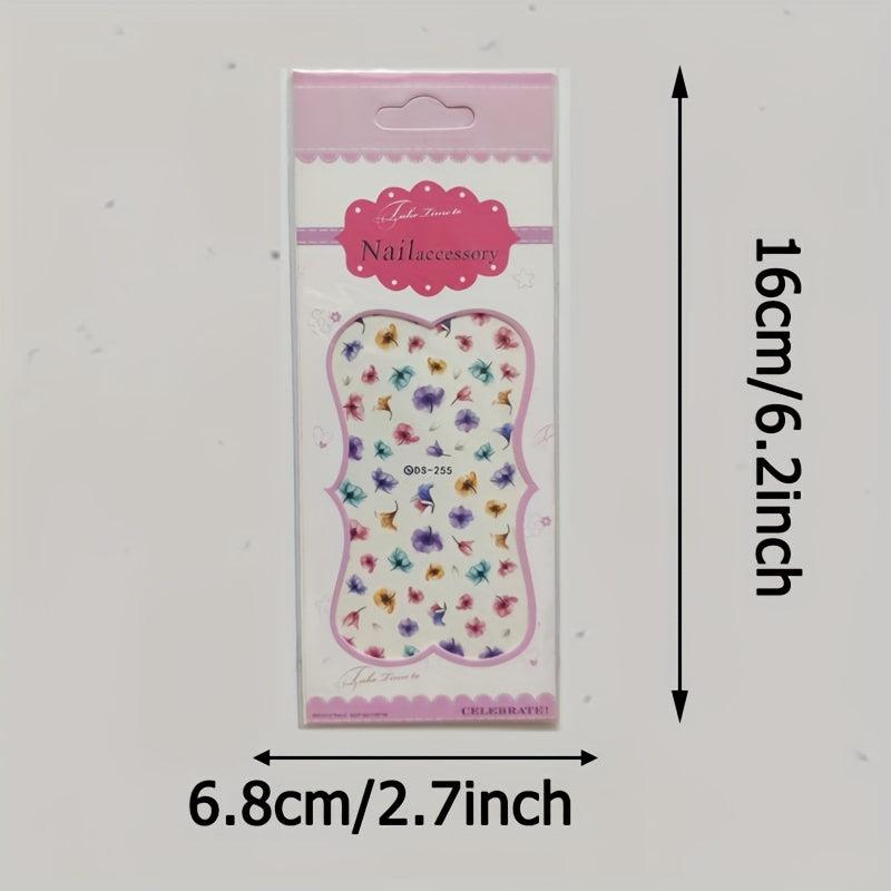 Water Transfer Sticker Thin DIY Nail Art Flower Feather Nail Decal