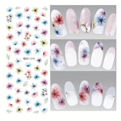 Water Transfer Sticker Thin DIY Nail Art Flower Feather Nail Decal