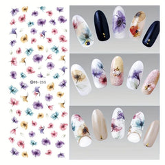 Water Transfer Sticker Thin DIY Nail Art Flower Feather Nail Decal
