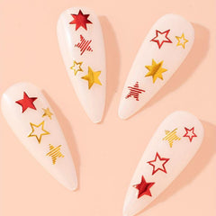 3D Star Nail Art Stickers Self Adhesive Decals for Acrylic Nails - 8 Sheets