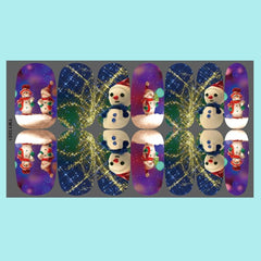 5 Snowflake Snowmen Elk Tree Christmas Nail Art Stickers - Winter Design