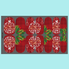 5 Snowflake Snowmen Elk Tree Christmas Nail Art Stickers - Winter Design