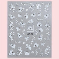 3pcs 5D Lace Flower Nail Art Stickers Self Adhesive Decals DIY or Salons
