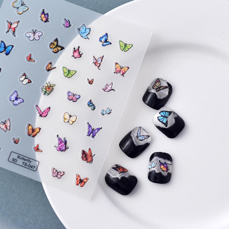 5D Butterfly Manicure Stickers Nail Art Kit