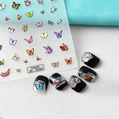 5D Butterfly Manicure Stickers Nail Art Kit