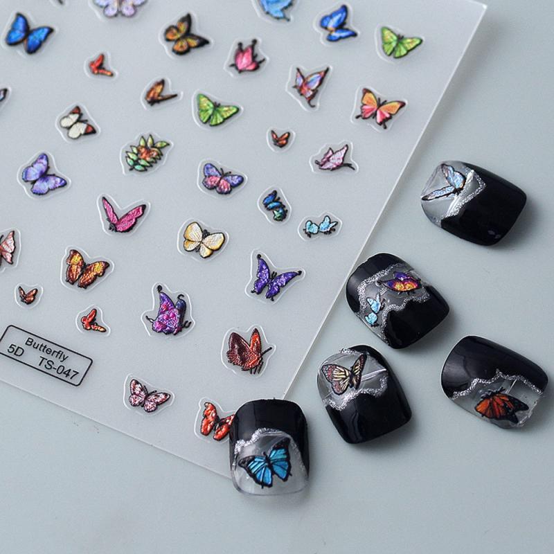 5D Butterfly Manicure Stickers Nail Art Kit