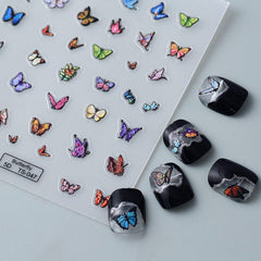 5D Butterfly Manicure Stickers Nail Art Kit