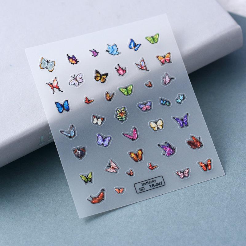 5D Butterfly Manicure Stickers Nail Art Kit