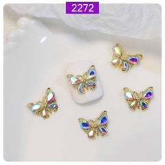 3D Butterfly Nail Art Charms Rhinestone DIY Nail Decorations