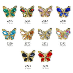 3D Butterfly Nail Art Charms Rhinestone DIY Nail Decorations