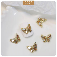 3D Butterfly Nail Art Charms Rhinestone DIY Nail Decorations