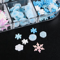 Snowflake Christmas Nail Charms Rhinestones Gem DIY Manicure Nails