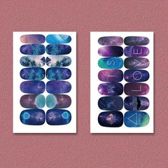 6 Sheets Nail Art Stickers with Self Adhesive Strips for DIY Nail Enhancement