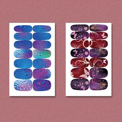 6 Sheets Nail Art Stickers with Self Adhesive Strips for DIY Nail Enhancement