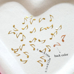 Golden 3D Musical Note Nail Charms for Women