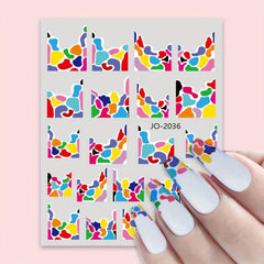 Colorful Stripe Nail Art Stickers French Line Decals