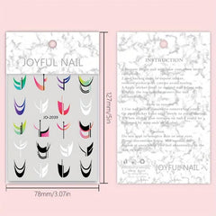 Colorful Stripe Nail Art Stickers French Line Decals