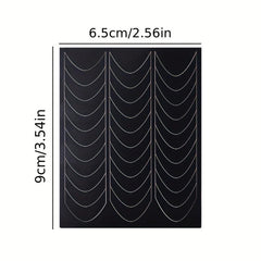 12pcs French Manicure Nail Stickers DIY Decoration Stencil Tools