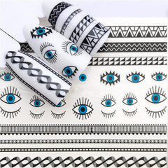 Evil Eyes Nail Art Decals 3D Self Adhesive Accessories