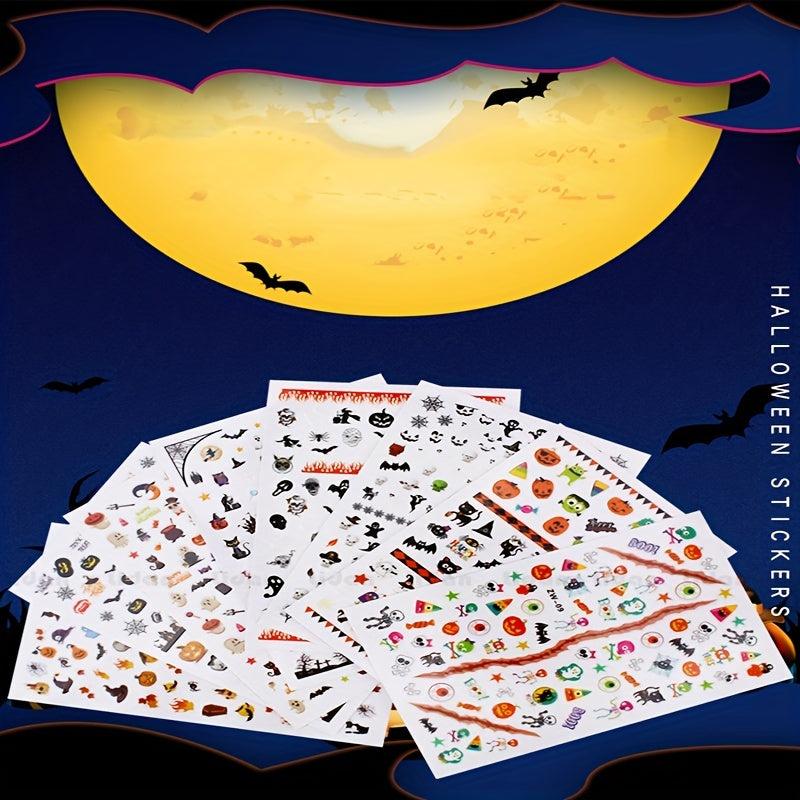 Halloween Nail Art Stickers Skull Maple Leaf Pumpkin Ghost Nail Art Decals