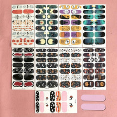 Halloween Nail Polish Stickers Pumpkins Bats Ghosts Spider Gel Nail Decals