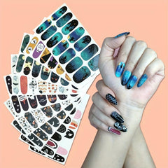 Halloween Nail Polish Stickers Pumpkins Bats Ghosts Spider Gel Nail Decals