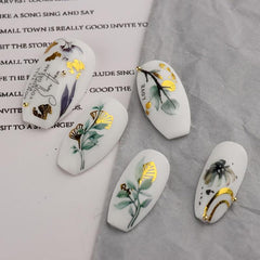 Small Fresh Flowers Butterfly Nail Art Stickers 3D Nail Sticker