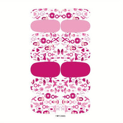 Nail Polish Stickers Self Adhesive Nail Art Decal Strips Manicure Kit